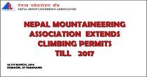 Nepal Mountaineering Association Extends Climbing Permits Till 2017