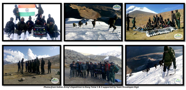 Photos from Indian Army’s Expedition to Kang Yatse 1 & 2 supported by Team Himalayan High
