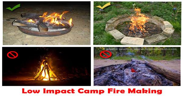 low impact camp fire