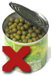 green peas can
