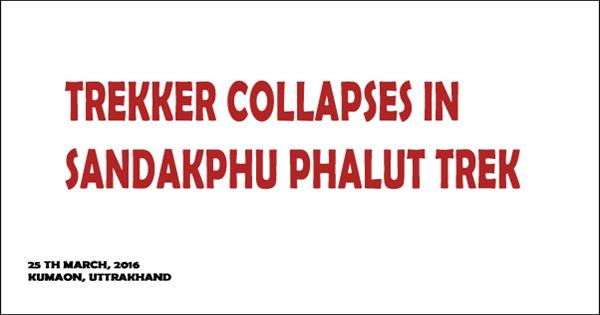 Trekker Collapses In Sandakphu Phalut Trek