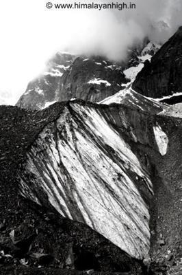 crevasses of baghini glacier