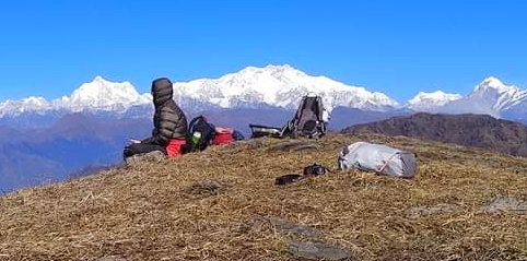 mt kanchenjunga massif and kabru seen from sandakphu trek