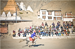 An exciting game of polo at polo ground, Leh, Ladakh